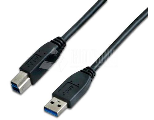 Wirewin USB3.0 Kabel, 1m, A-B, schwarz fr USB3.0 Gerte, bis 5Gbps