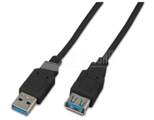Wirewin USB3.0 Kabel, 1m, A-A, schwarz Verlngerungskabel
