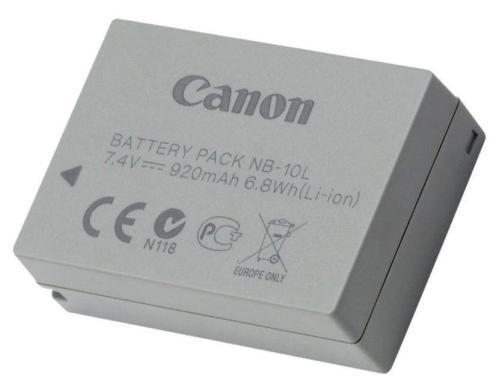 Canon Lithium-Ionen-Akku NB-10L, 920 mAh / 7,4 V, fr PS SX60HS/SX50HS/SX40HS/G1X/G15