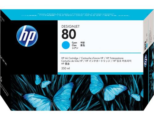 HP Tinte Nr. 80 - Cyan (C4846A) Tintenvolumen 350ml