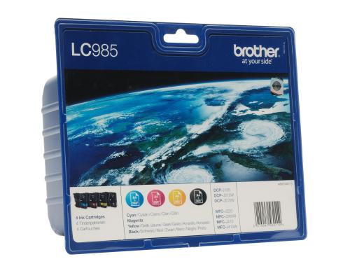 Brother Kombipack,4 Patronen, LC-985VALBP LC-985M, LC-985BK, LC-985Y, LC-985C