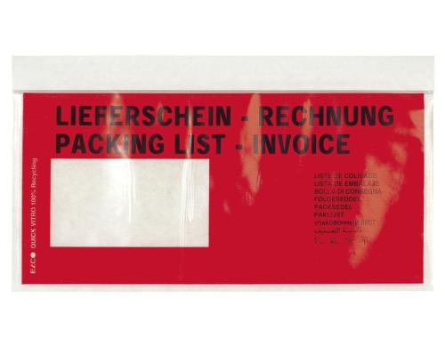 Elco Quick Vitro rot Lieferung/Rechnung, C5/5, 250er Schachtel, Fenster links