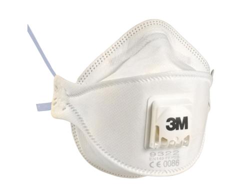 3M Atemschutzmaske 9322+, FFP2, 10 Stck Aura, fr Hand- und Maschinenschleifen