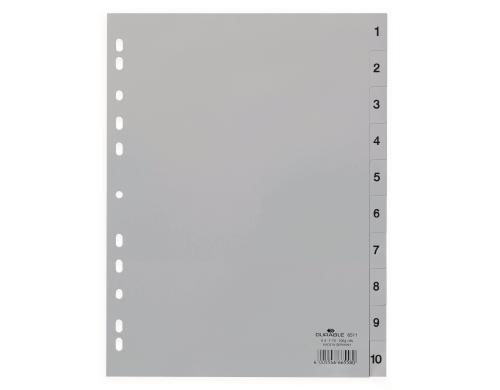 Durable Register A4 Hoch 1-10,grau Teilung/Blatt: 10