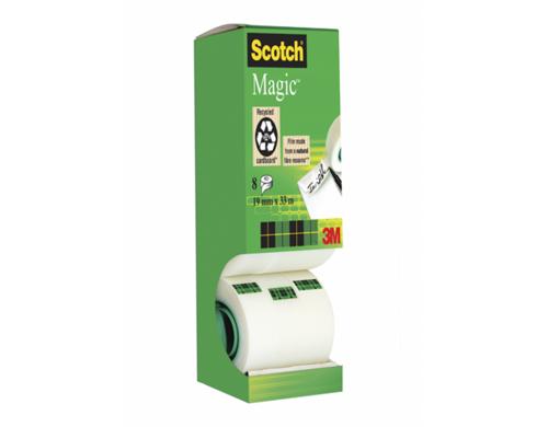 3M Scotch Magic 810 Klebeband, beschriftbar Packung  8 Rollen (19mm x 33m)