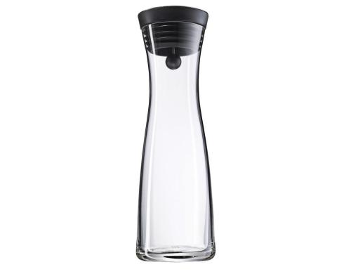 WMF Wasserkaraffe 1.0 l schwarz Basic aus Glas, Hhe 29cm