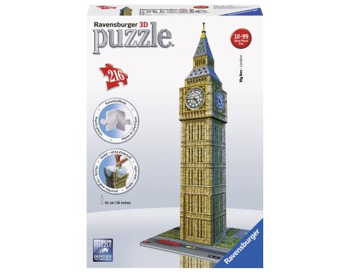 Ravensburger 3D Puzzle, Big Ben Puzzleteile: 216 + Zubehör + Anleitung