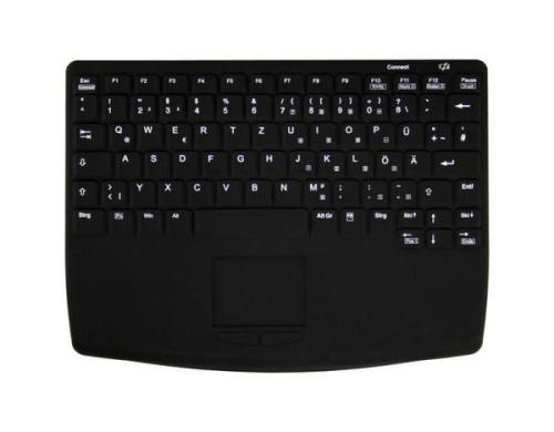 Active Key Tastatur AK-4450GFUVS m. Touchpa USB, schwarz, Medizintastatur desinfizierba