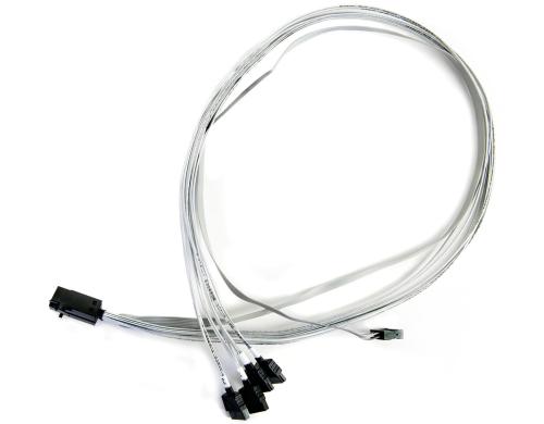 Adaptec HD-SAS Kabel: SFF-8643-4xSATA, 1m intern,mit Sideband