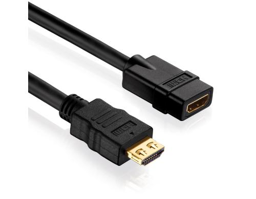 PureInstall, HDMI Verlngerungskabel, 1.00m Beidseitig konfektioniert Premium HDMI DIY