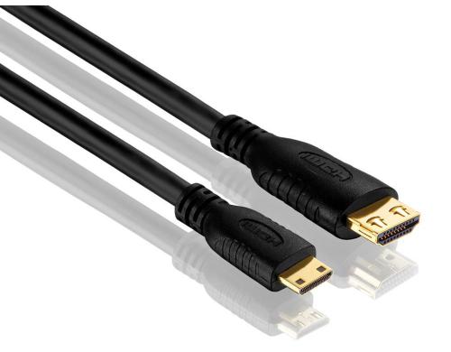 PureInstall, HDMI/MINI HDMI Kabel, 1.00m Beidseitig konfektioniert Premium HDMI DIY