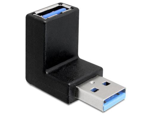 USB3.0 Winkeladapter: A-Buchse zu A-Stecker fr USB3.0 Gerte, 90Grad gewinkelt