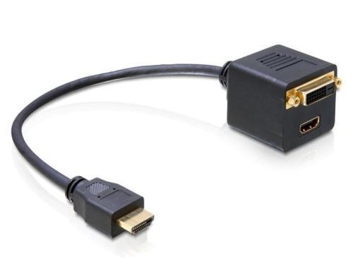 Monitorsplitter HDMI zu HDMI und DVI-D ca: 20cm