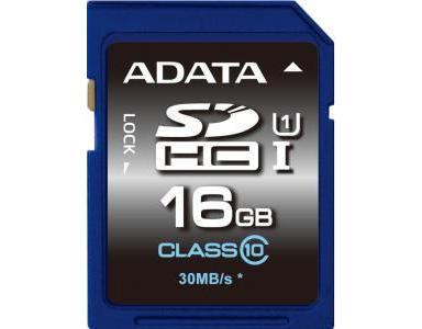 ADATA SDHC Card 16GB, Premier UHS-I C10 lesen: 30MB/s schreiben: 10MB/s