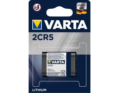 VARTA Lithium Batterie 2CR5, 1Stk Kapazitt 1600 mAh