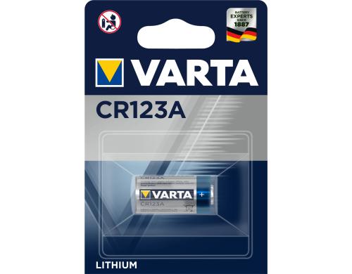 VARTA Lithium Batterie CR123A, 1Stk Kapazitt 1480 mAh