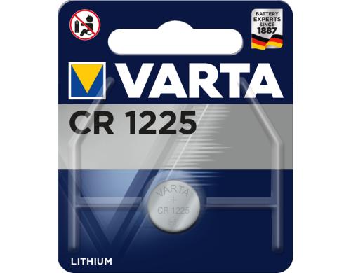 VARTA Knopfzelle CR1225, 3V, 1Stk vergl. Typ 6225,