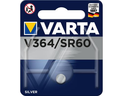 VARTA Knopfzelle V364, 1.55V, 1Stk vergl. Typ 364 / SR60