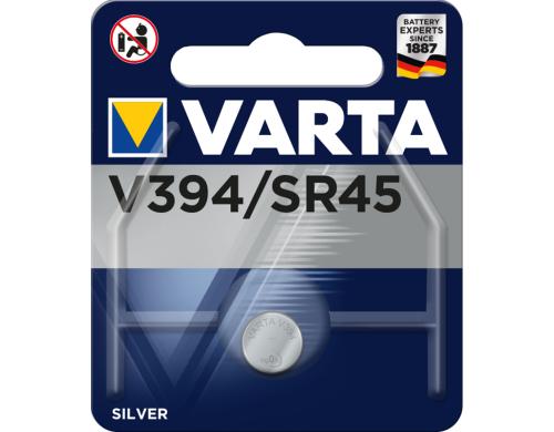VARTA Knopfzelle V394, 1.55V, 1Stk vergl. Typ 394/ SR45