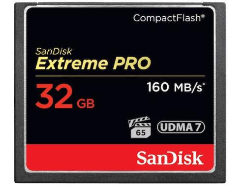 SanDisk CF Card 32GB Extreme Pro 1067x 160MB/sec, UDMA