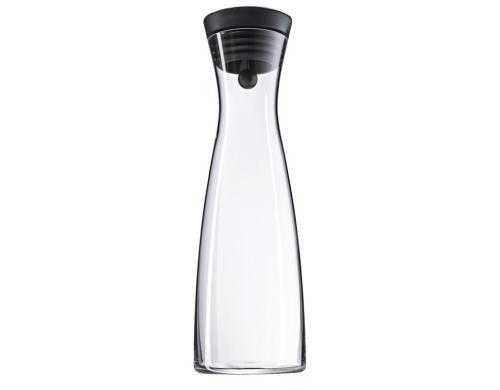 WMF Wasserkaraffe 1.5 l schwarz Basic aus Glas, Hhe 32.7cm
