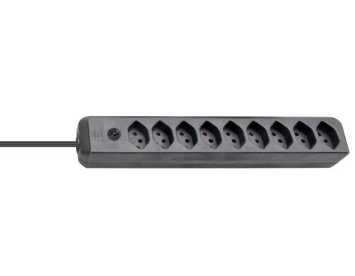 Brennenstuhl Eco-Line Steckdosenleiste 9xT13, ohne Schalter, schwarz, 2m Kabel