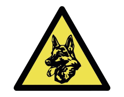 Pentatech Warnkleber Wachhund 3er Packung