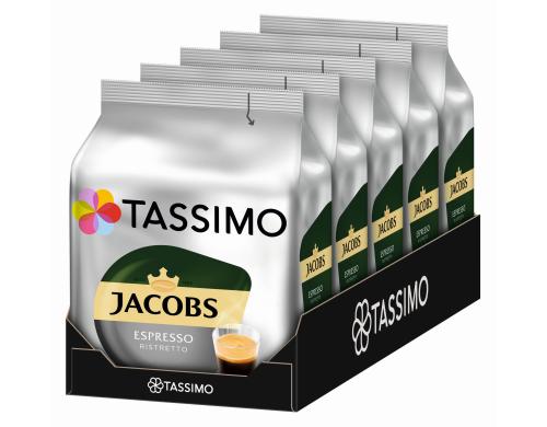 Tassimo T DISC Jacobs Espresso Ristretto Karton  5 Packungen (mit je 16 T DISCS)
