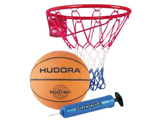 Hudora Basketball-Set Slam it, 3-teilig, Inhalt: Basketball, Korb, Pumpe,