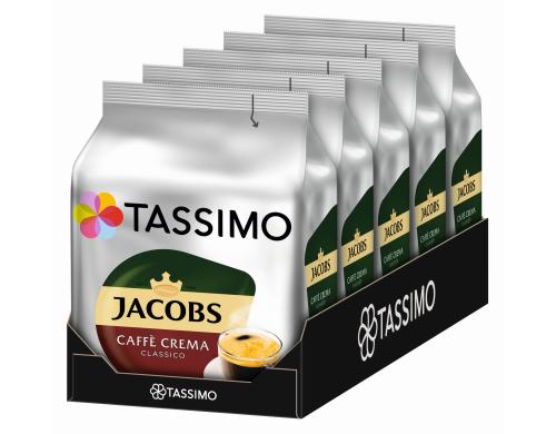 Tassimo T DISC Jacobs Caff Crema Classico Karton  5 Packungen (mit je 16 T DISCS)