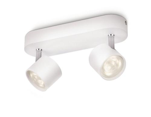 Philips MyLiving LED-Spot 56242/31/16 Weiss, LED 2x4W, 2700K, 15000h, IP20
