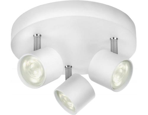 Philips MyLiving LED-Spot 56243/31/16 Weiss, LED 3x4W, 2700K, 15000h, IP20