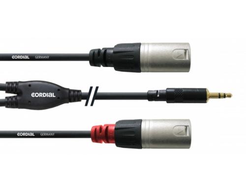 Cordial CFY 1.8 WMM 3.5mm Stereo Klinke - 2x XLRm, 1.8m