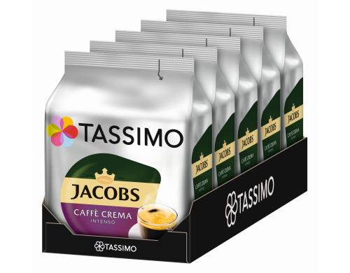 Tassimo T DISC Jacobs Caff Crema Intenso Karton  5 Packungen (mit je 16 T DISCS)