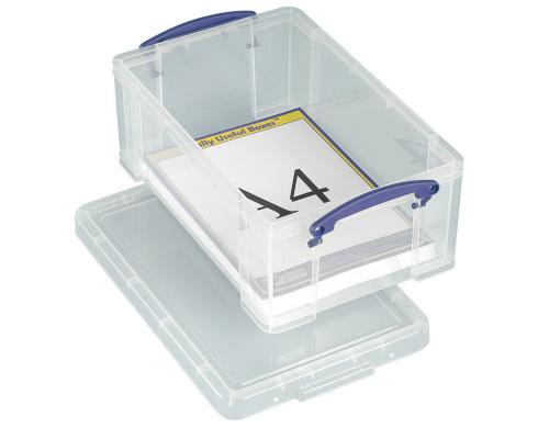 Really Useful Box 9.0 Liter klar Kunststoffbox, 395x255x155