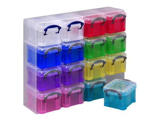 Really Useful Box Set 0.14 Liter farbig 16 Kunststoffbox, 280x90x224