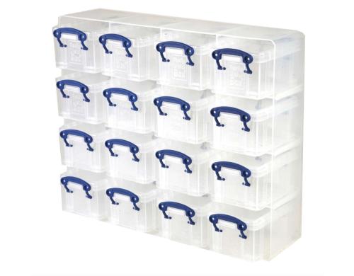 Really Useful Box Set 0.3 Liter klar 16 Kunststoffbox, 310x120x375
