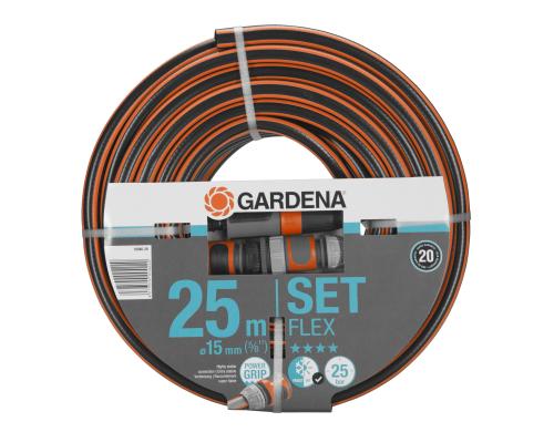 GARDENA Comfort FLEX Schlauch 25 m Schlauch komplett mit Systemteilen