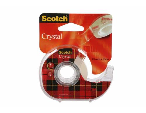 3M Scotch Crystal 19mm x 25m kristallklar Handabroller mit 1 Rolle