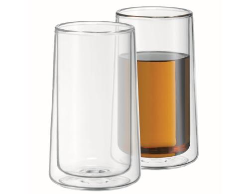 WMF Glas doppelwandig, 2er Set hitzebestniges Glas, V 270 ml
