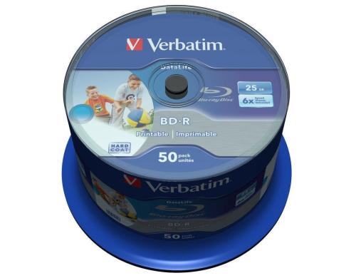 Verbatim BD-R 6x Single Layer 25GB 50-Spind HTL Type, bedruckbar