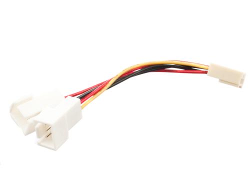 Verax Y-Kabel, 2 Lüfter an einem Board Connector, 55mm, Molex Y-Kabel, 3 Pol