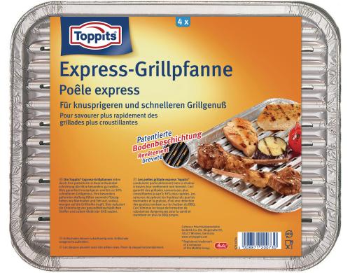 Toppits Express-Grillpfanne L 28 cm x B 22 cm, Inhalt: 4 Stk.