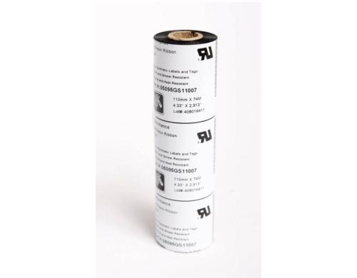 Zebra Farbband für Thermo Transfer, 110mm High Performance Resin, 12.7mm Core, 74m,