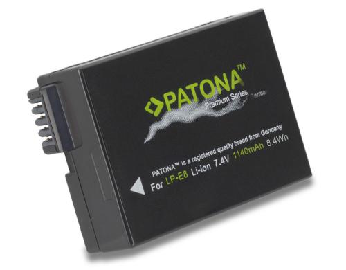 PATONA Premium Akku LP-E8, 1140 mAh / 7.4V fr EOS 700D/650D/600D/550D