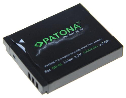 PATONA Premium Akku NB-6L, 1000 mAh / 3.7V fr D30/S120/SX600HS/SX510HS/SX170
