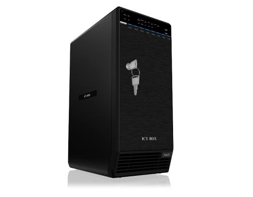 ICY BOX ext. 8x3.5 Gehuse IB-RD3680SU3 Raid, schwarz, USB3.0, eSATA, 8 HDD