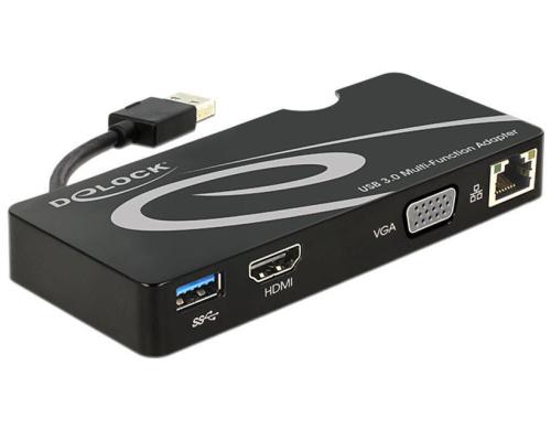 Delock Port Replicator USB3.0 1xUSB3.0, 1xGiga LAN,  1xHDMI, 1xVGA