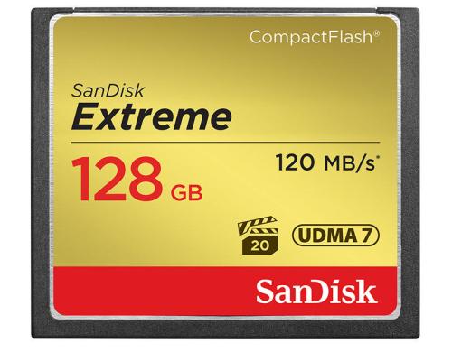 SanDisk CF Card 128GB Extreme 800x 120MB/sec, UDMA