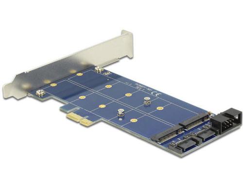 DeLock PCI-Express-x1 Slot 2x M2, SATA/USB, braucht SATA/USB Mainboard